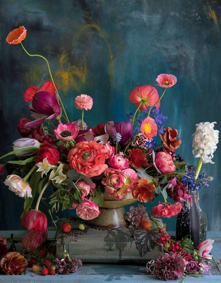 Serene Sunset Wildflower Tapestry